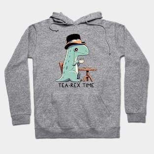 Cute funny tea lover dinosaur pun. Hoodie